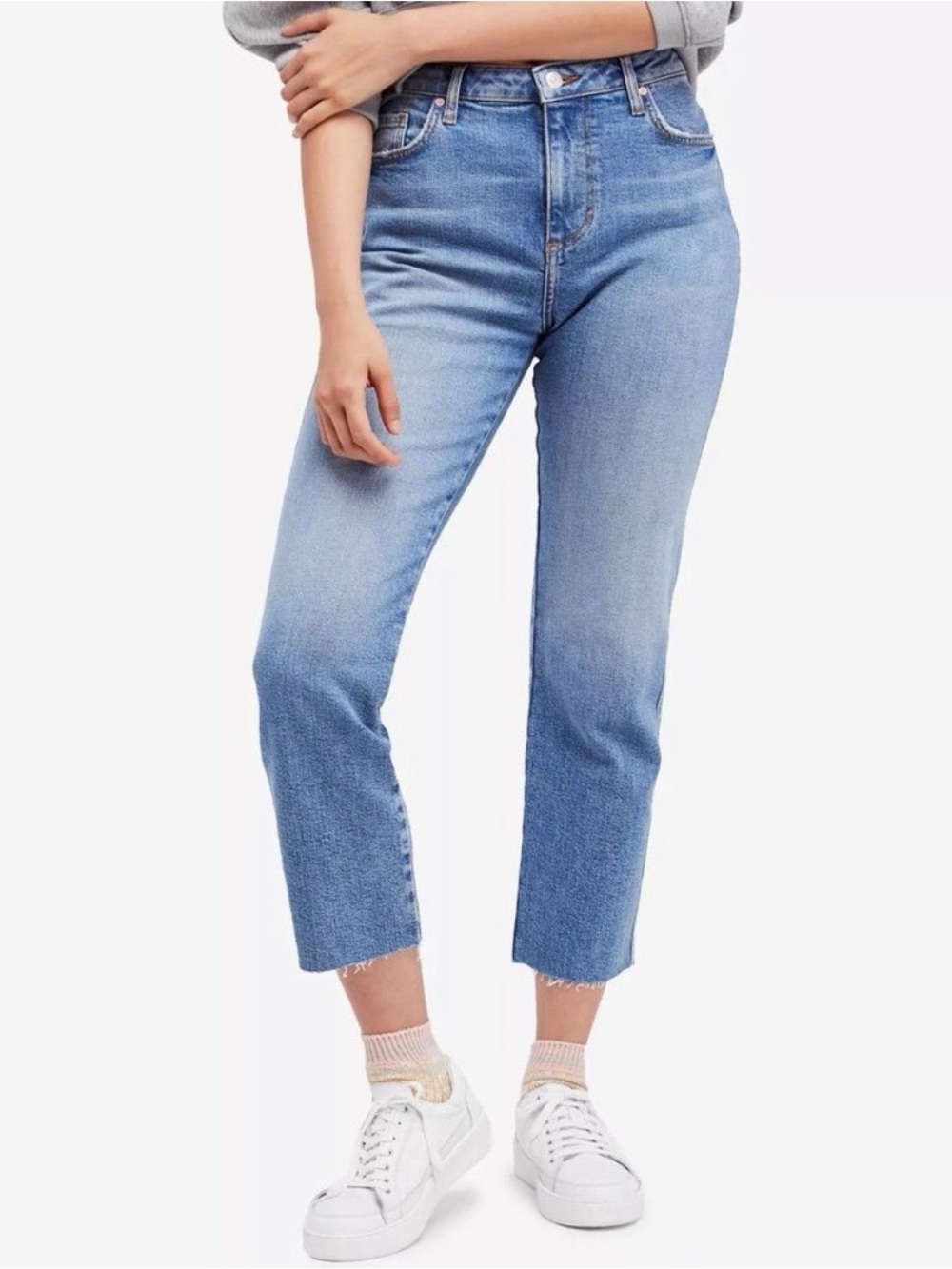 Free People Jeans Straight Leg Cropped — NWT — Size 25